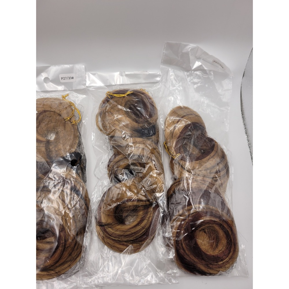 Unbranded Hair Bun Extension Women OS Brown Blonde New P27/33# Highlighted 4pk